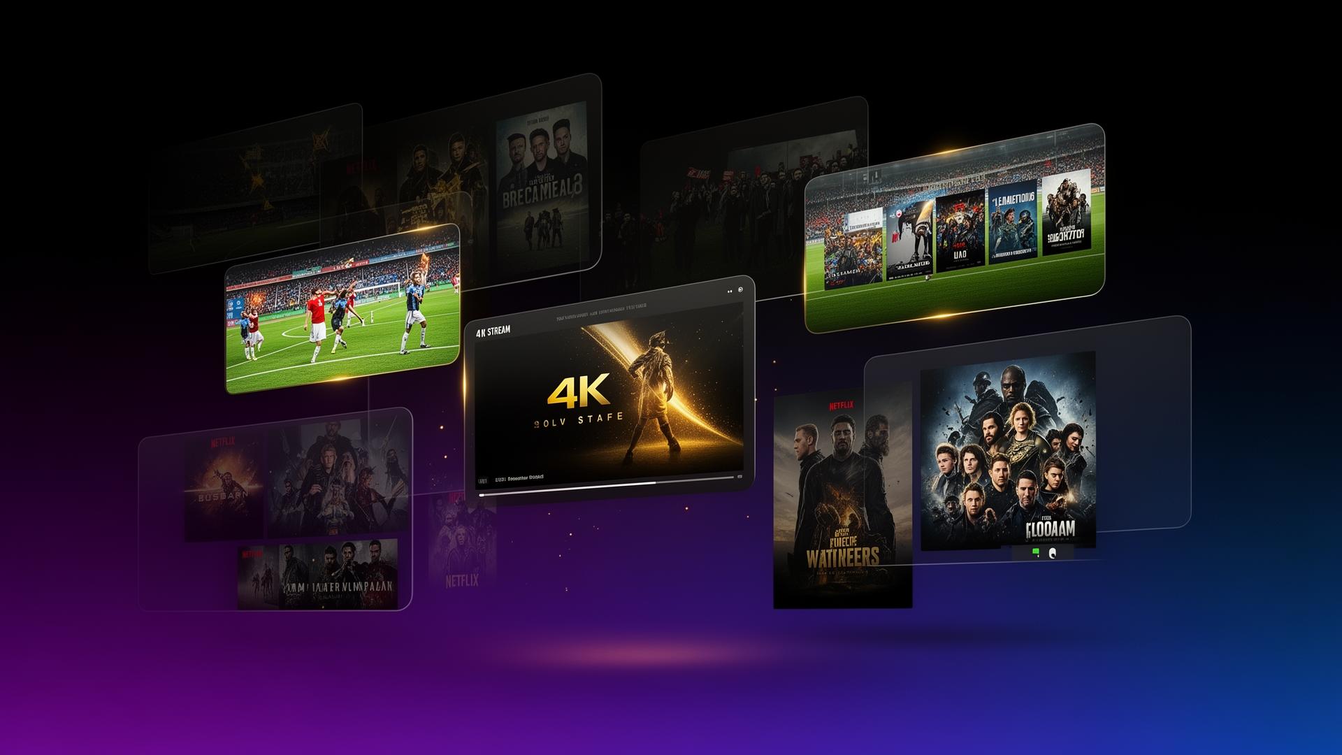 IGIPTV — Premium IPTV UK 4K streaming on all devices Premium IPTV UK streaming in 4K on Smart TV, Firestick, mobile and laptop showing live football, movies and TV channels