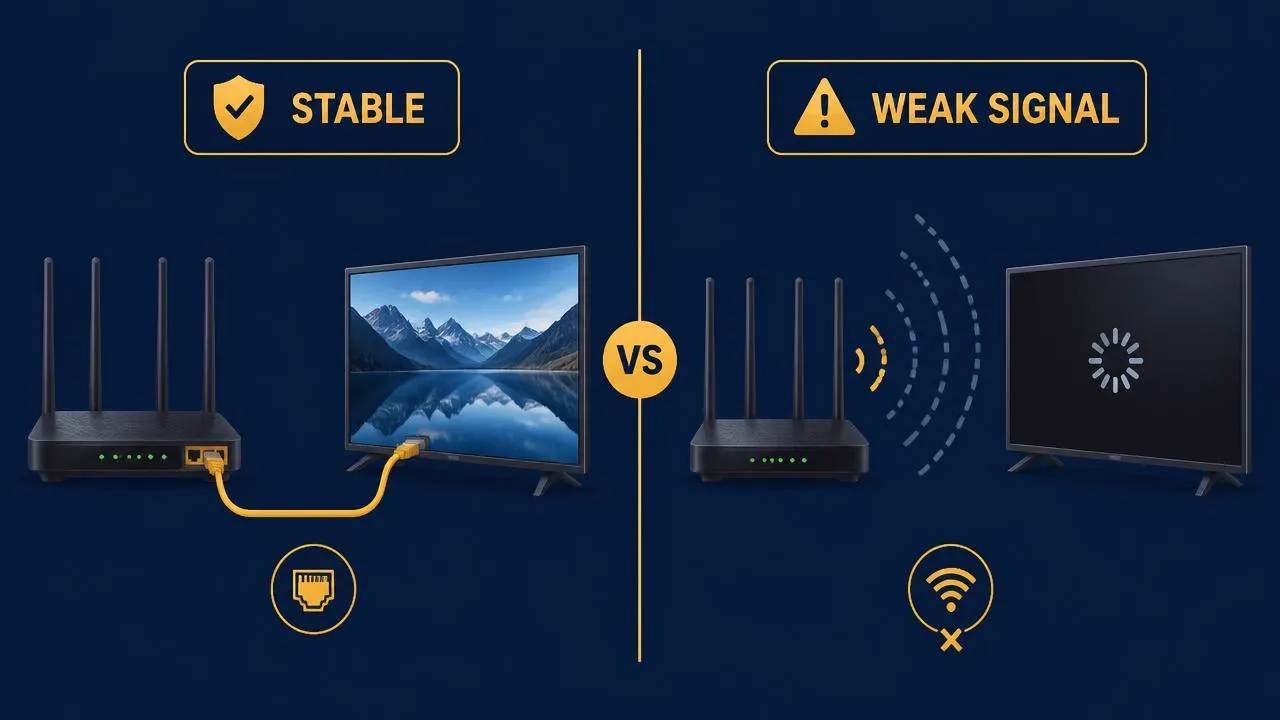 Wi-Fi and Ethernet connections for IPTV streaming Wi-Fi and Ethernet connections for IPTV streaming